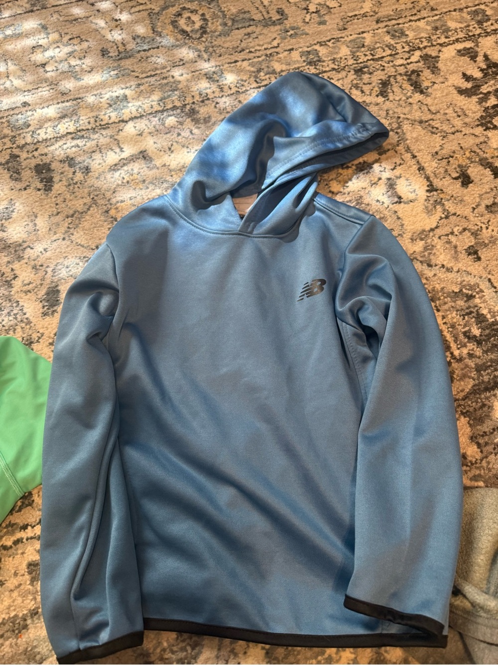 New Balance Light Blue Kids Hoodie with NB Logo